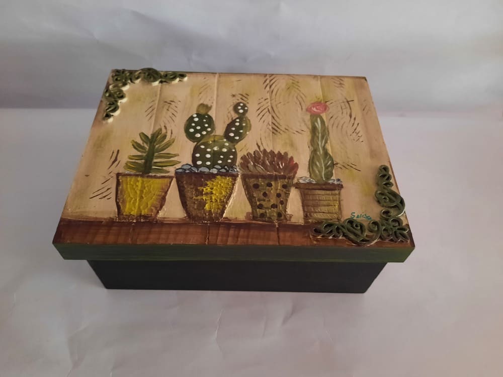 Caja cactus verdes