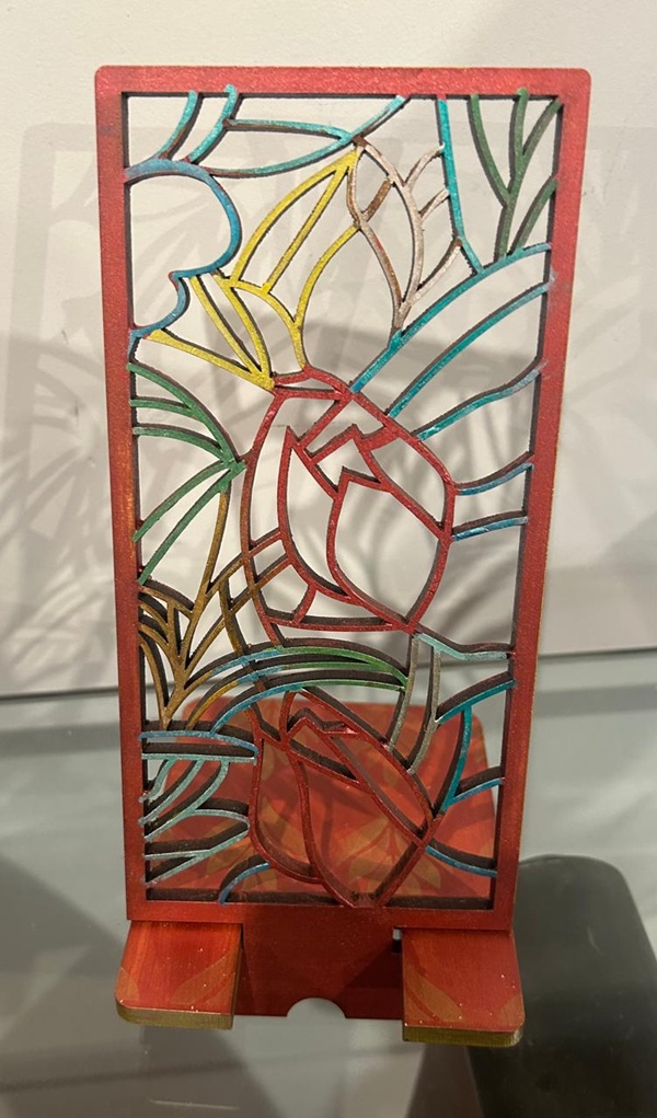 Porta celular bronce